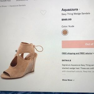 Aquazzura sexy thing wedge sandals